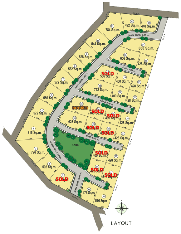 Plot map of Emerald Hill Hua Hin